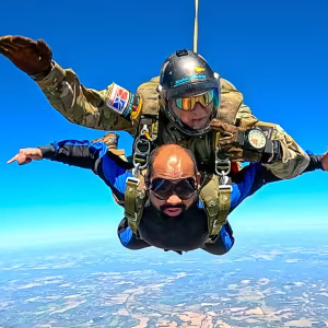 Couple skydiving in nashville