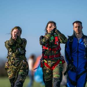 Couple skydiving in nashville